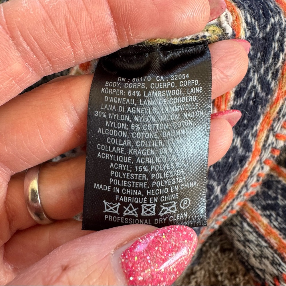 ANTHROPOLOGIE Angel of the North wool faux fur Small sweater coat cardigan M - Picture 10 of 13